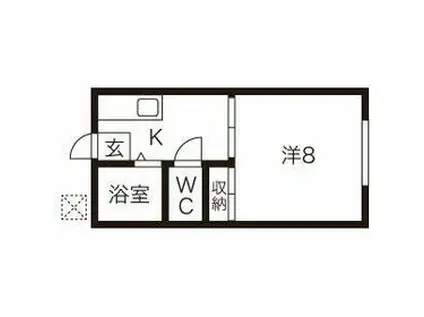 池田コーポB棟(1K/1階)の間取り写真
