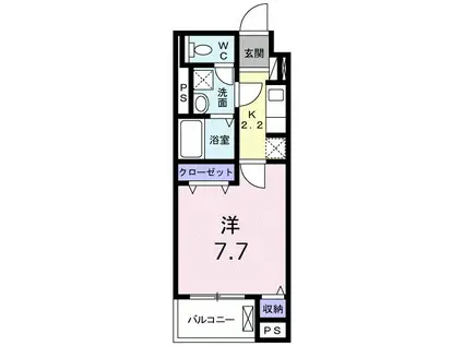 アコリエンテ(1K/3階)の間取り写真