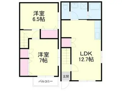 ピアッツァK(2LDK)の間取り写真