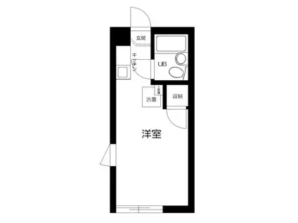 YOUハイツ(ワンルーム/1階)の間取り写真