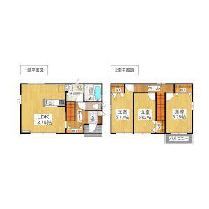 東武鉄道宇都宮線 東武宇都宮駅 バス乗車時間:5分 陽西中学校前バス停で下車 徒歩3分 2階建 築12年(3LDK)の間取り写真