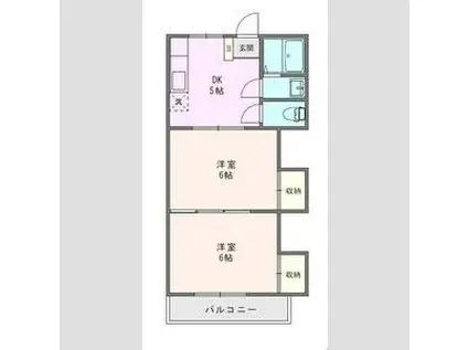 リヴ愛宕(2DK/2階)の間取り写真