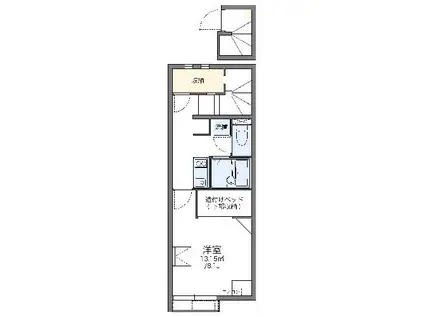 レオネクストフジヤマB(1K/2階)の間取り写真