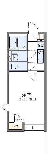 レオネクスト片平(1K/1階)の間取り写真