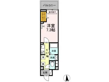長津田PJ工事(1K/2階)の間取り写真