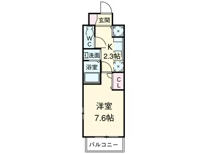 横浜線 橋本駅(神奈川) バス乗車時間:8分 上九沢バス停で下車 徒歩1分 3階建 築14年(1K/1階)の間取り写真