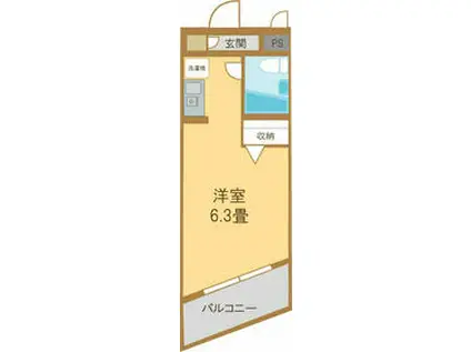 クレイン阿部(ワンルーム/4階)の間取り写真