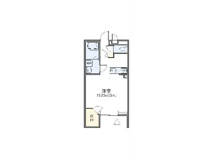 レオネクストパークアヴェニュー(1K/1階)の間取り写真