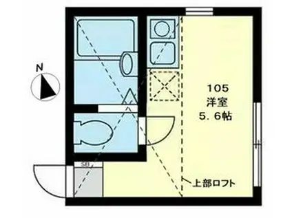 ユナイト横浜ウェリントン(ワンルーム/1階)の間取り写真
