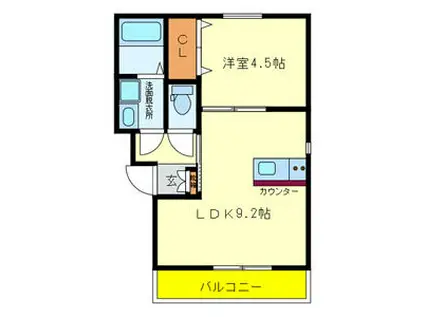 CASA FAM (1LDK/2階)の間取り写真