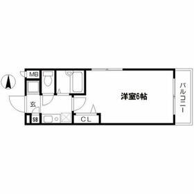 ハイツヨシダA棟(1K/1階)の間取り写真