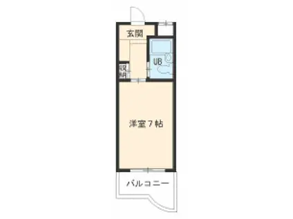 ドール八事富士見(ワンルーム/2階)の間取り写真