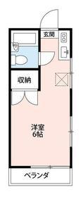 ユーアイコーポ(ワンルーム/1階)の間取り写真