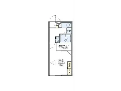 レオパレスセレーノ(1K/2階)の間取り写真