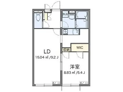 クレイノ桜山(1LDK/1階)の間取り写真