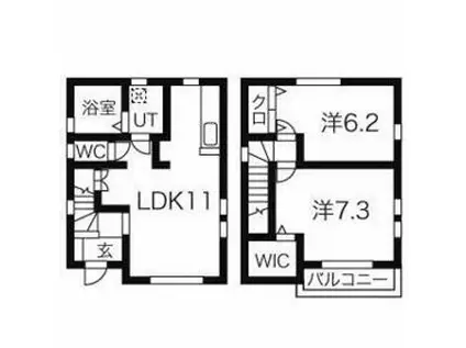 日光線 鹿沼駅 徒歩70分 2階建 築13年(2LDK)の間取り写真