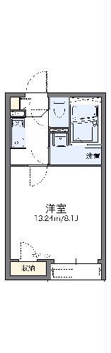レオネクストアジュール都府楼南(1K/2階)の間取り写真