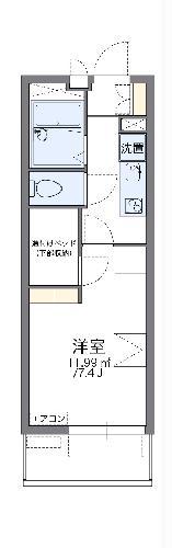 レオパレスALTA5(1K/2階)の間取り写真