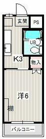 佐鳴台テニスビレッジ(1K/1階)の間取り写真