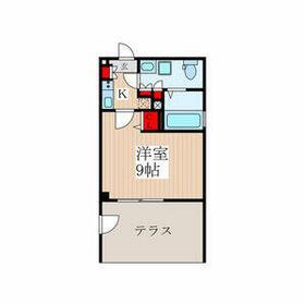 ルネサンスコート鷺ノ宮(1K/1階)の間取り写真