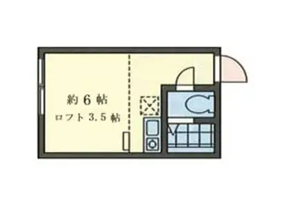 アバンス(ワンルーム/2階)の間取り写真