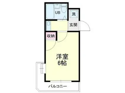 カレッジタウンウィング(1K/4階)の間取り写真