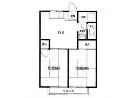 シーサイドハイツ(1LDK/1階)の間取り写真