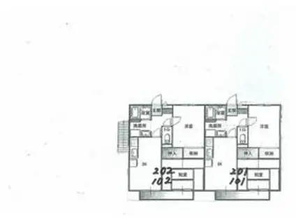 エクレールB(2DK/1階)の間取り写真