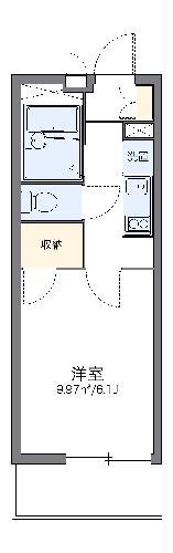 レオパレスくるみ(1K/2階)の間取り写真
