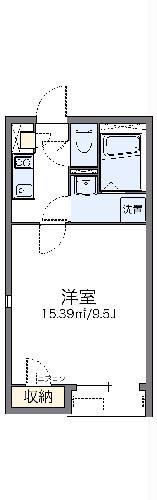レオネクストTAKUMI(1K/2階)の間取り写真