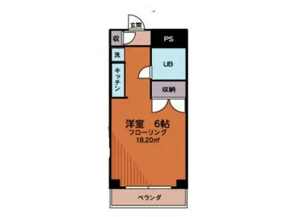 JOY320(ワンルーム/3階)の間取り写真