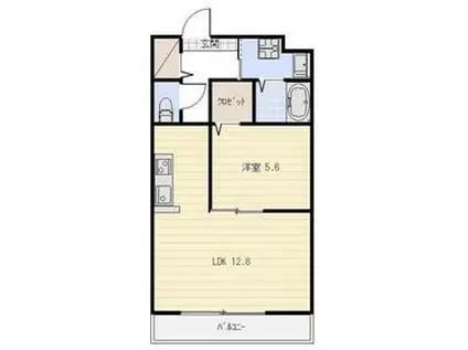 ラパノス(1LDK/1階)の間取り写真