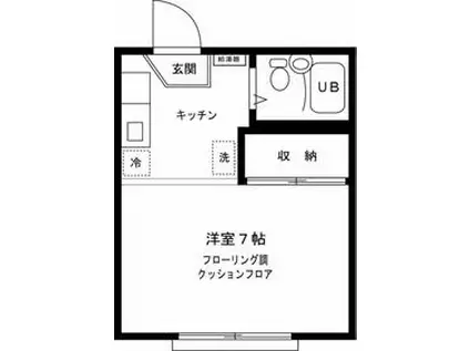 メゾンTK(1K/2階)の間取り写真