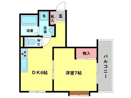 ラ・ピエール箕面(1DK/3階)の間取り写真