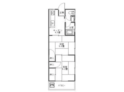 フルハウスNO.16(2K/2階)の間取り写真