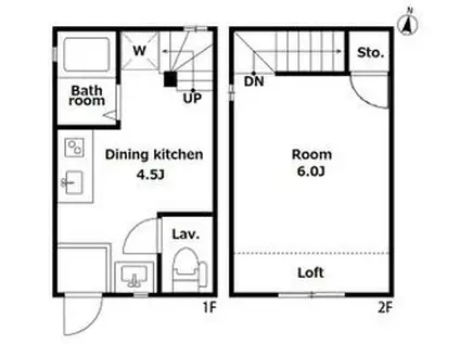M1310(1DK/1階)の間取り写真