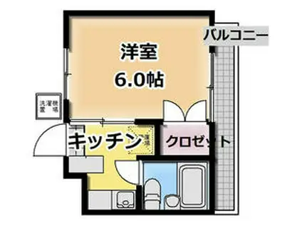 ニューウエイブ(1K/3階)の間取り写真