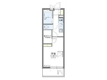 レオパレスTOMATO Ⅲ(1K/4階)の間取り写真