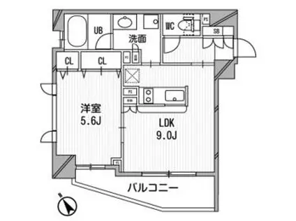クリオ渋谷ラ・モード(1LDK/3階)の間取り写真