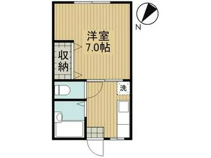 パッションハイツ(1K/1階)の間取り写真