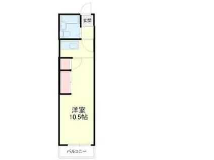 アビタ08(1K/2階)の間取り写真