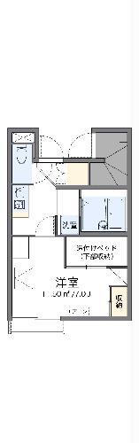 レオパレスきらら(1K/1階)の間取り写真