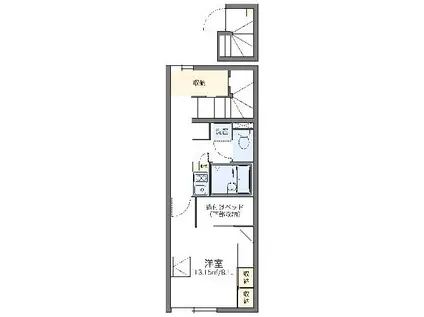 レオパレスラピュタ(1K/2階)の間取り写真