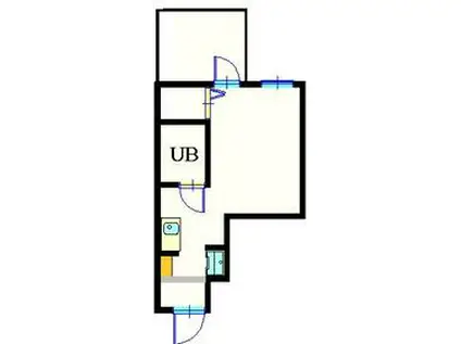 ウインベルソロ西谷第2(ワンルーム/3階)の間取り写真