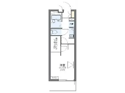 レオパレスルチェンテ(1K/2階)の間取り写真