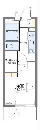 レオパレスグリーンシャルマン(1K/1階)の間取り写真