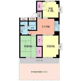 パレシュペルブⅠ(3DK/1階)の間取り写真