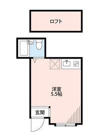 ヒールパイン国分寺(ワンルーム/2階)の間取り写真