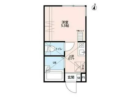 エーデル横浜戸部(ワンルーム/1階)の間取り写真