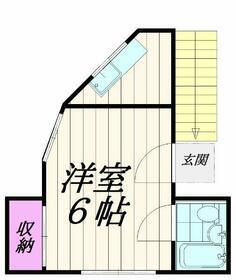 大倉山コーポ(1K/2階)の間取り写真